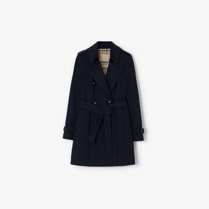 Burberry Women's Short Chelsea Heritage Navy Trench Coat